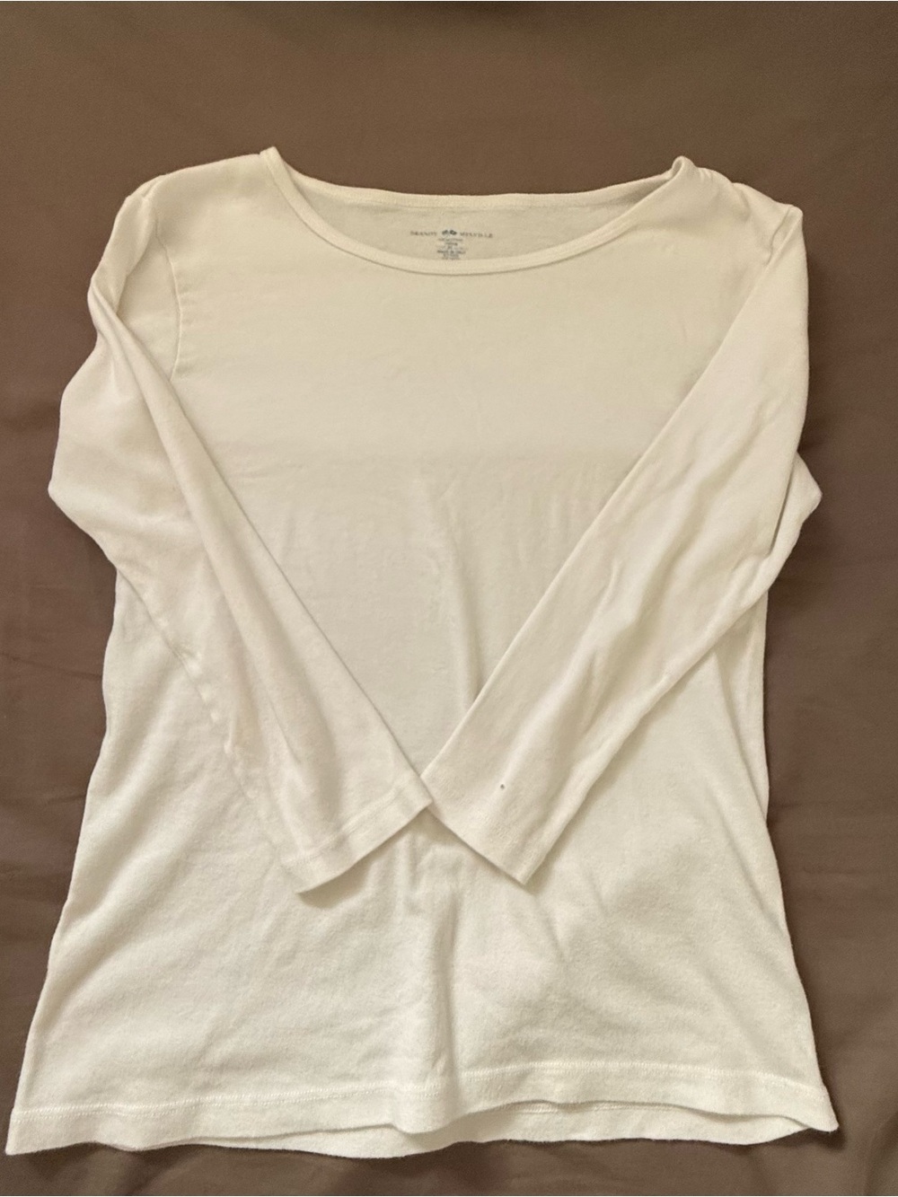brandy melville white 3/4 sleeve long sleeve